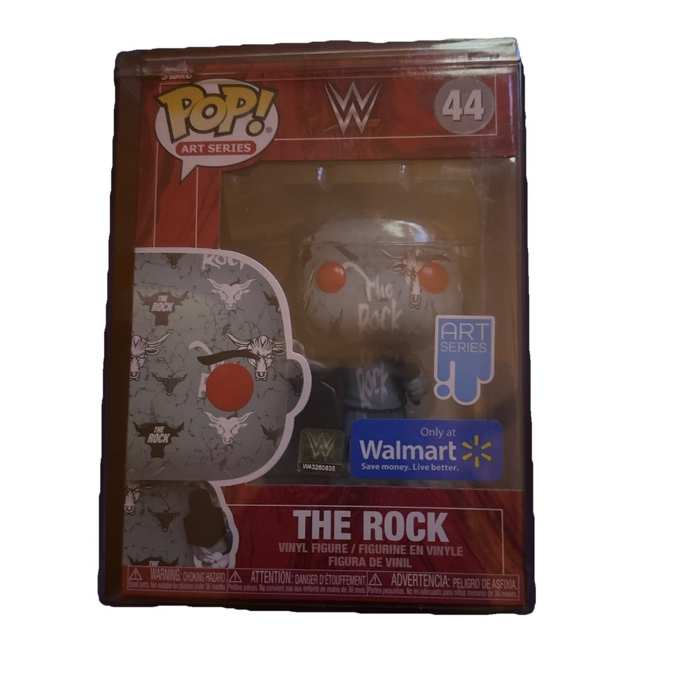 Funko Pop! WWE The Rock #44 Artist Series Vinyl Figure Walmart Exclusive in Case